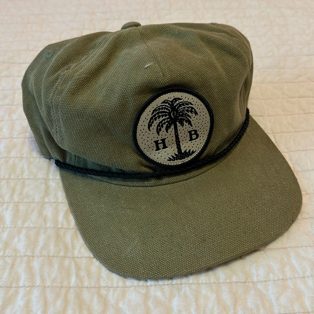 Howler Bros Cotton Hat Olive Green HB Palm Tree Patch